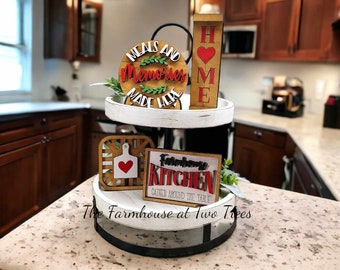 Tiered Tray Decor | Tiered Tray Bundle | Farmhouse Kitchen Tiered Tray Decor