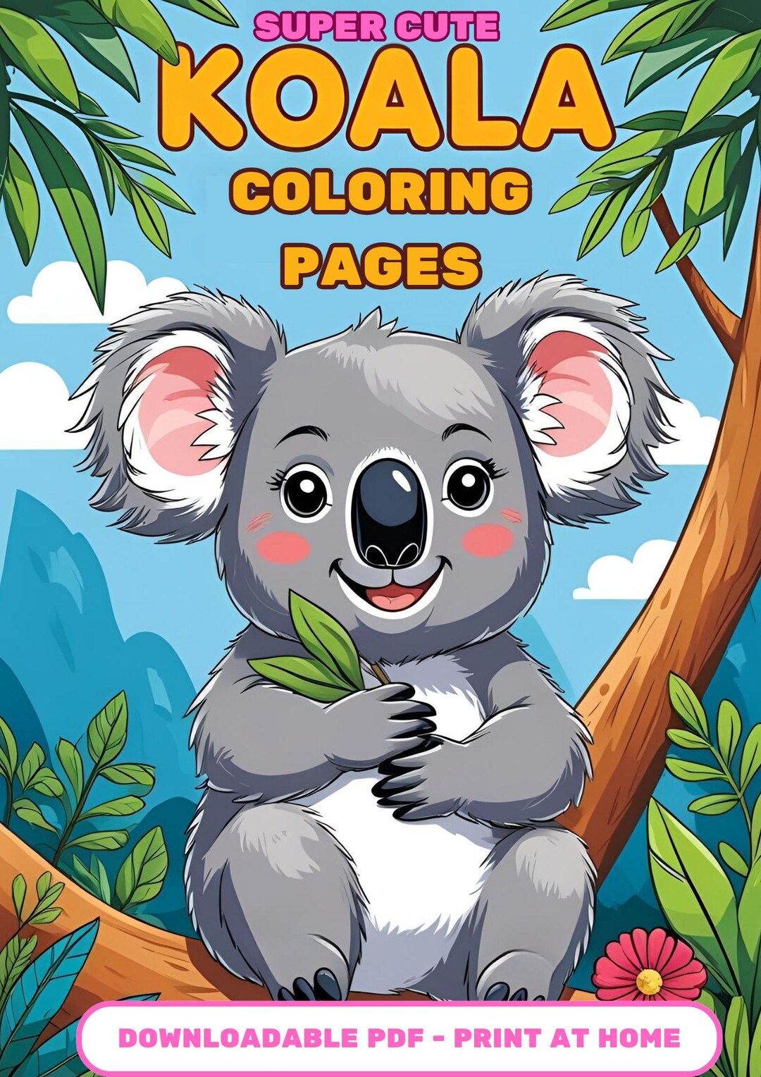 25 Super Cute Koala Coloring Pages to Print at Home - Etsy