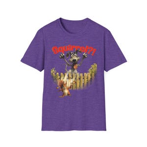 Funny Squirrel Dog T-Shirt - Hilarious Pet Humor Tee - Dog Sees Squirrel Graphic Shirt - Unisex Tee - Gift for Dog Lovers