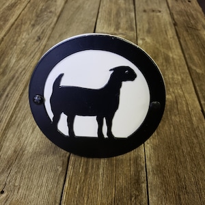 5&quot; goat  plasma cut receiver hitch cover Livestock show. Boer Farm.