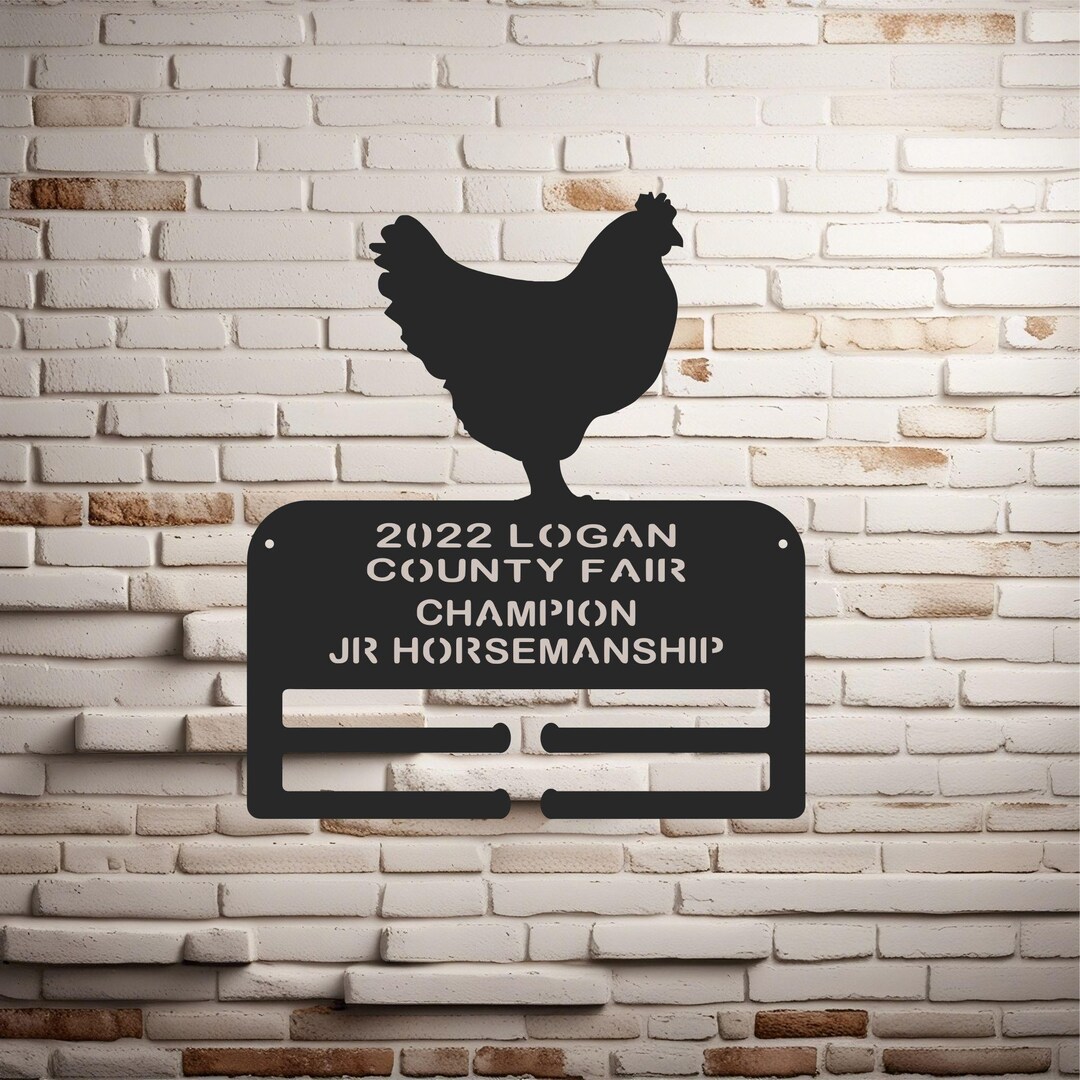 Personalized Poultry Ribbon Holder: Chicken Show Trophy, Metal Award - Etsy