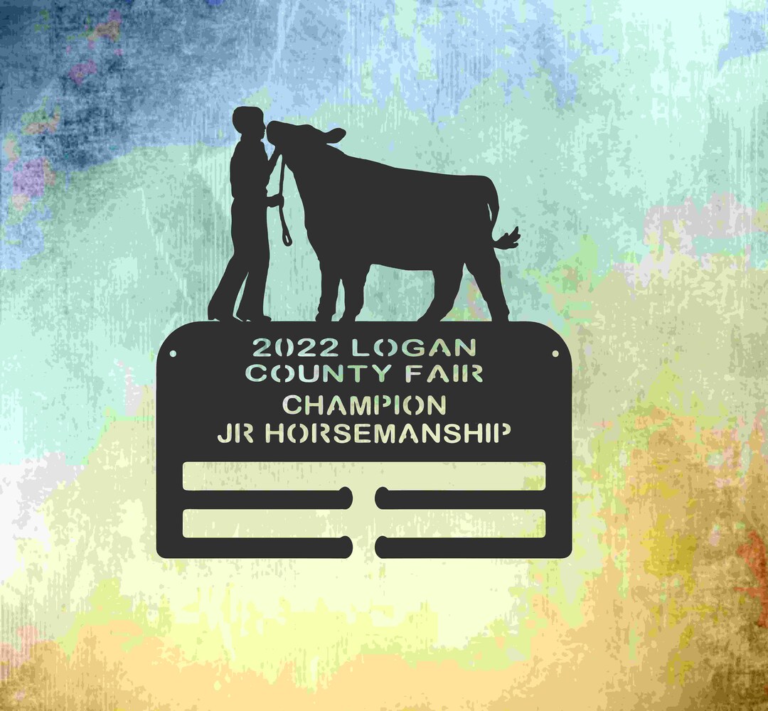 Dairy Cow Ribbon Holder or Keyrack / Pen Sign / Livestock Award / Farm Sign / Livestock Award