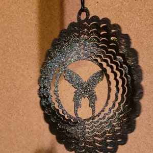 Butterfly Wind Spinner: Plasma Cut Metal Kinetic Art, Yard Decoration