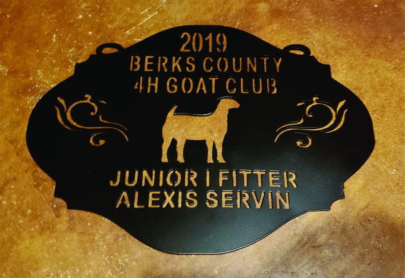 Personalized livestock show award trophy ribbon plaque. Etsy