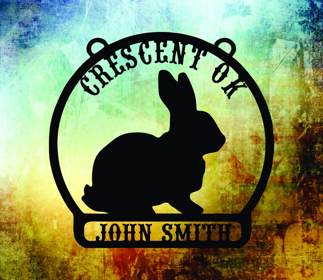 Metal Plasma Cut Rabbit Personalized Pen Sign, Award or Yard Stake. - Etsy