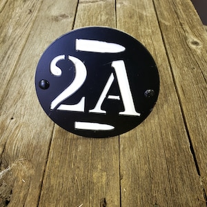 5&quot; 2nd amendment  plasma cut receiver hitch cover metal art.