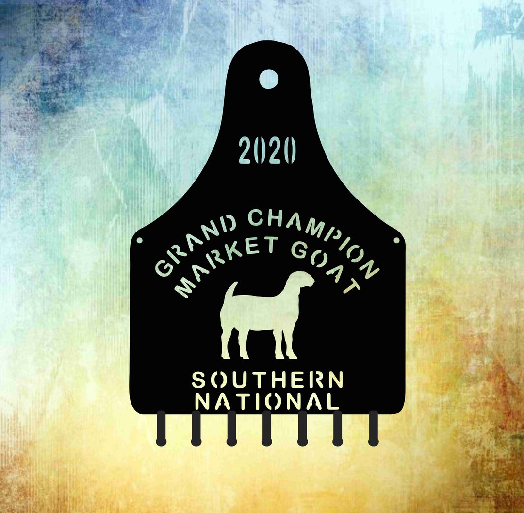 Custom boer goat personalized plasma cut metal ear tag sign or ...