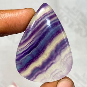 Cabochon di fluorite naturale a forma di pera/Pietra sciolta di fluorite fatta a mano/Pietra di cristallo di fluorite/Gioiello curativo fatto a mano (44x31x7 mm) 88,30 ct