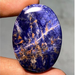 Blue Sodalite Cabochon, AAA Amazing Quality Sodalite Gemstones handmade Natural Sodalite loose stone for jewelry making. 49.75Cts 39x27x6 MM