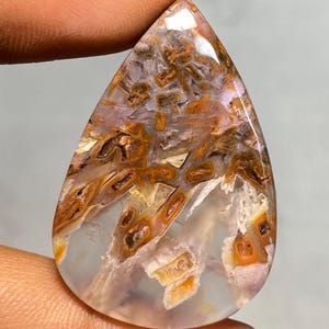 Piedra preciosa de ágata en barra de calidad A-1, cabujones de ágata en barra naturales, hechos a mano, piedra suelta de ágata turca de alta calidad para joyería, 41,55 cts.