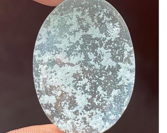 Cabujón de hemimorfita, piedra preciosa de hemimorfita de copo de nieve, cristal para suministro de fabricación de joyas, parte trasera plana 100 % hemimorfita natural, 46,20 cts.
