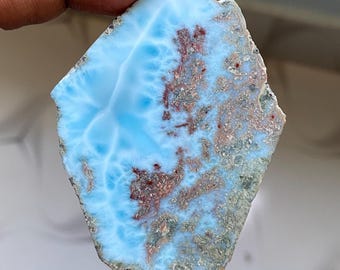 天然ラリマースラブルースジェムストーンピース - スカイブルー卸売