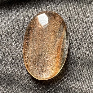 Covellite Sparkle Crystal Cabochon Loose Gemstone Oval Shape, AAA+ Gold Iolite Covellite Pendant For Jewelry Making 32Cts, 33x21x6MM