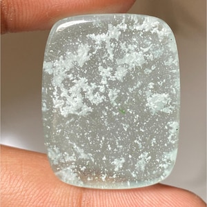 Cabochão de hemimorfita incrível, cristal de hemimorfita solto para fabricação de joias, hemimorfita com fundo plano, 42,40 cts. 31x25x6 mm
