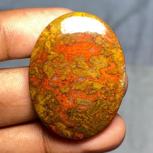 Cabochon di agata naturale, pietra preziosa di agata per la creazione di gioielli, pietra pendente, pietra sciolta, cristallo di agata (56,05 carati, 38x29x5 mm)