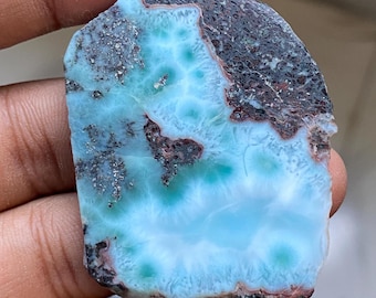 天然ラリマースラブルースジェムストーンピース - スカイブルー卸売