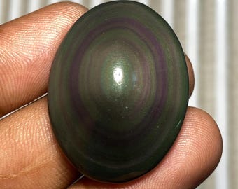 Regenbogen Obsidian Auge Cabochon, beste Qualität Obsidian Edelstein Halbedelstein handgefertigte lose Stein verwenden Herstellung Schmuck - 55.15Cts 35x12x15mm