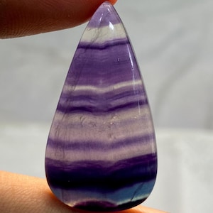 Cabochon en fluorine naturelle en forme de poire/pierre de fluorite en vrac faite main/pierre de paume en cristal de fluorite/bijoux de guérison faits main (39x22x7 mm) 58,80 cts