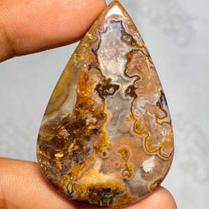 Piedra preciosa de ágata en barra de calidad A-1, cabujones de ágata en barra natural, hechos a mano, piedra suelta de ágata turca de alta calidad para joyería, 64,80 cts.