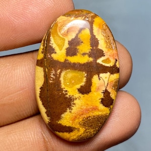 Pietra preziosa di diaspro australiano, pietra cabochon di diaspro, pietra cabochon sciolta per la creazione di gioielli, 29,45 carati, 32x20x5 mm