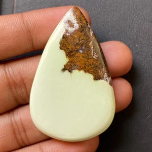 Top Quality Lemon Chrysoprase Gemstone Natural Lemon Chrysoprase Cabochons Handmade Lemon Chrysoprase Loose Stone 105.65Cts. 50x32x7mm
