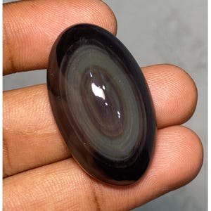 Cabochão de obsidiana arco-íris 100% natural de alta qualidade, formato oval, semiprecioso, pedra preciosa solta, 36x21x12 mm, 52,60 cts