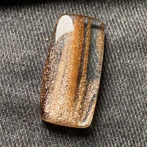 Sparkle Crystal Covellite Cabochon Loose Gemstone Cushion Shape, AAA+ Gold Iolite Covellite Pendant For Jewelry Making 35.45Cts 38x19x5MM