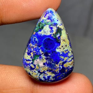 Cabochon d'azurite, pierre précieuse d'azurite bleue naturelle, pierre précieuse pour la fabrication de bijoux, pendentif, cristal d'azurite, cadeau pour elle, cadeau pour elle 31,80 cts