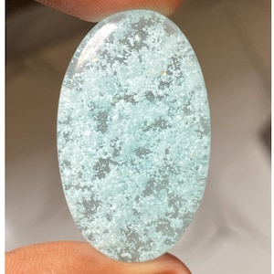 Cabochão de hemimorfita, cristal de hemimorfita solto em forma de floco de neve para fabricação de joias, parte traseira plana, hemimorfita 100% natural, 59 cts.