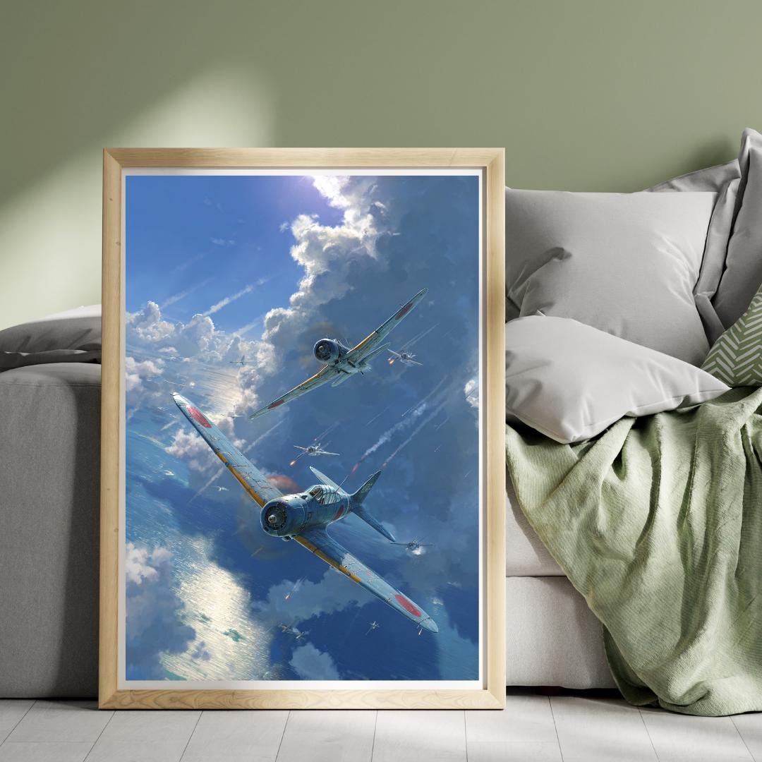 Battle of Midway 1942 Poster – WWII Pacific Theater Wall Art, Aircraft ...