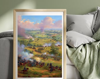 Battle of Gettysburg Poster American Civil War Print Gettysburg Pennsylvania Poster War Poster History Print