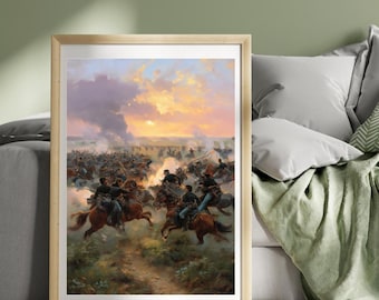Battle of Gettysburg Poster American Civil War Print Gettysburg, Pennsylvania Poster War Poster History