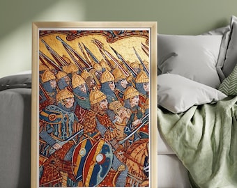 ノルマン朝イングランド 1066年; ウィリアム征服王地図 - Etsy 日本