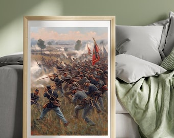 American Civil War Poster Battle of Gettysburg Pennsylvania Poster War Poster History