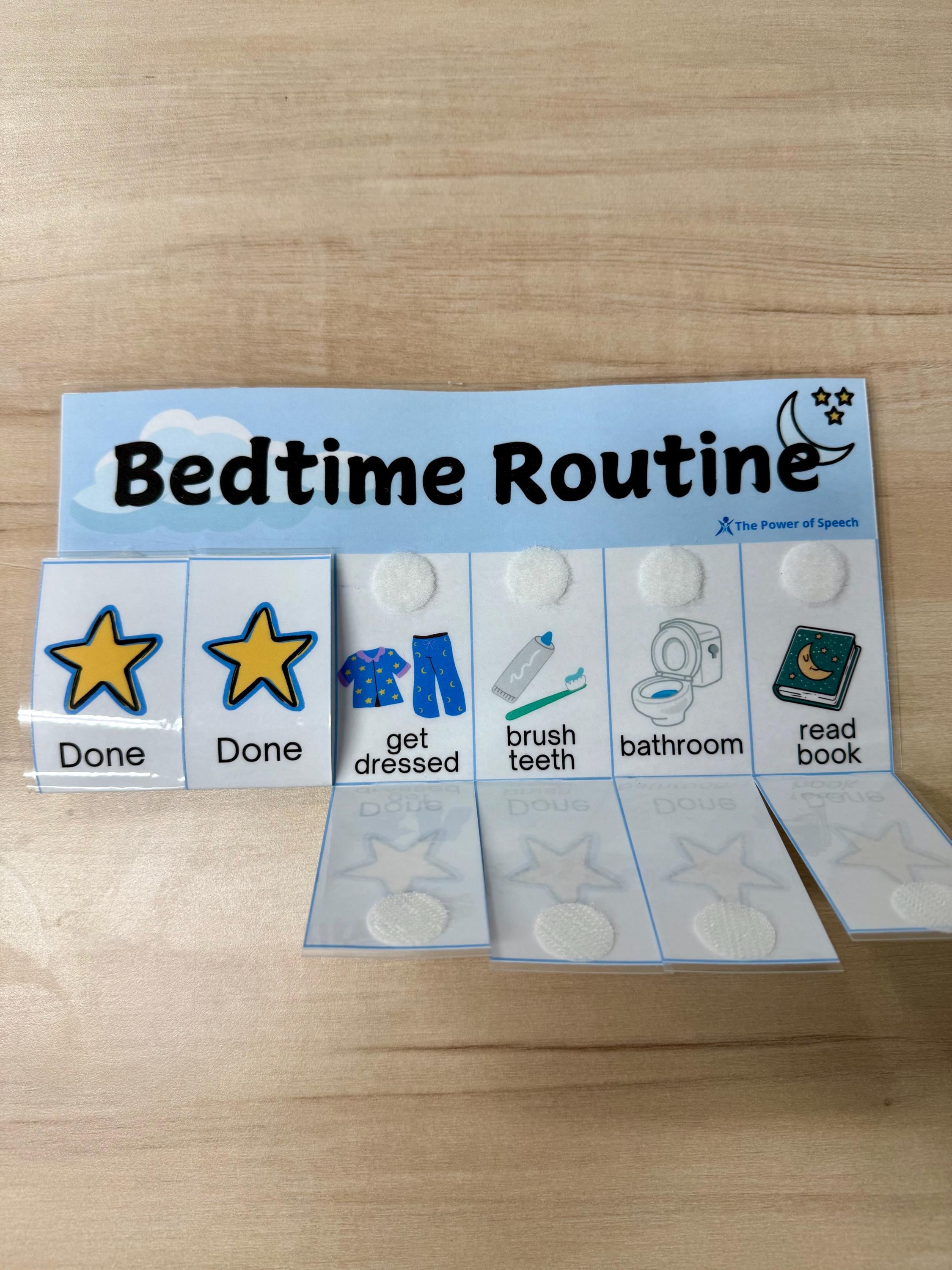 Flip-up Bedtime Routine Checklist Template - Etsy
