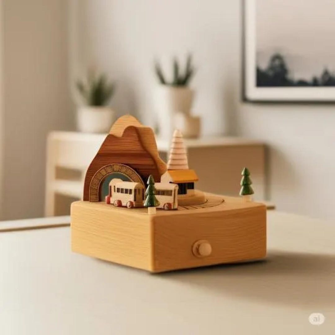 Personalized Wooden Train Music Box: Engraved Keepsake Nursery Decor - Etsy Canada