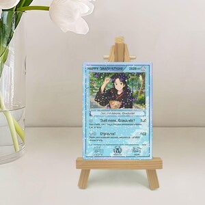 Anime Card Personalized, Anime Photo Card Hologram Funny Congrats Grad Cards with Photo 2025 Graduation Gifts