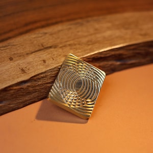 Brass Worry Coin with Engraved Mandala – Handcrafted Pocket Token or Keepsake