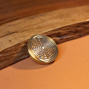 Brass Worry Coin with Engraved Mandala – Handcrafted Pocket Token or Keepsake
