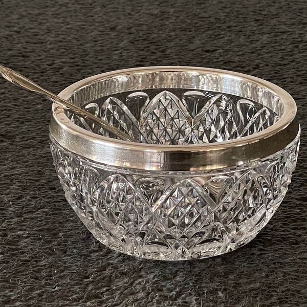 Crystal Sugar Bowl Etsy