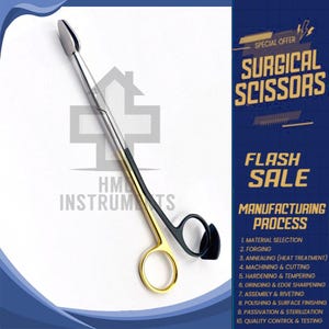 Trepsat Scissors – Surgical Facelift Tool with TC Insert & Speculated Tip for Precise Dissection