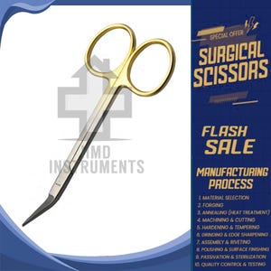 Converse Graefe Nasal Scissors – 10cm Upward Angled Surgical Blades for Precision ENT Cutting
