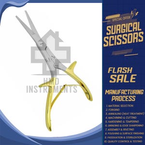 Gorney Surgical Scissors – 20.5cm TC Inserts with Serrated Blades for Septum and Cartilage Work