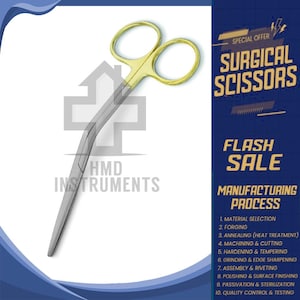 Fomon Dorsal Scissors – 14.5cm Supercut Surgical Tool with Angled Serrated Blades for Precision Cutting
