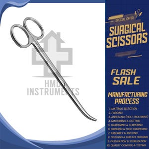 Fomon Rhinoplasty Scissors – 12.5cm Supercut Surgical Tool with Angled Blades for Nose Surgery