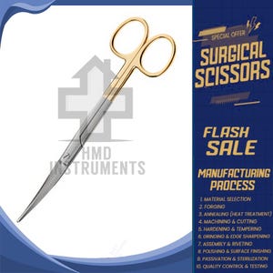 Aston Facelift Scissors – TC-Coated Curved Serrated Blades, Enhanced Durability for Precision