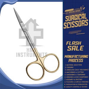 Iris Scissors – 11.5cm Curved Blades with TC Inserts and Serrated Edges | German Surgical Steel
