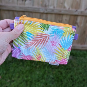 Monedero de palma arco iris - hecho a mano, bolso pequeño de bobina de embrague, bolso pequeño, pulsera, bolsa de monedas de artículos de tocador de viaje de maquillaje, regalo de maestro, gato, animal