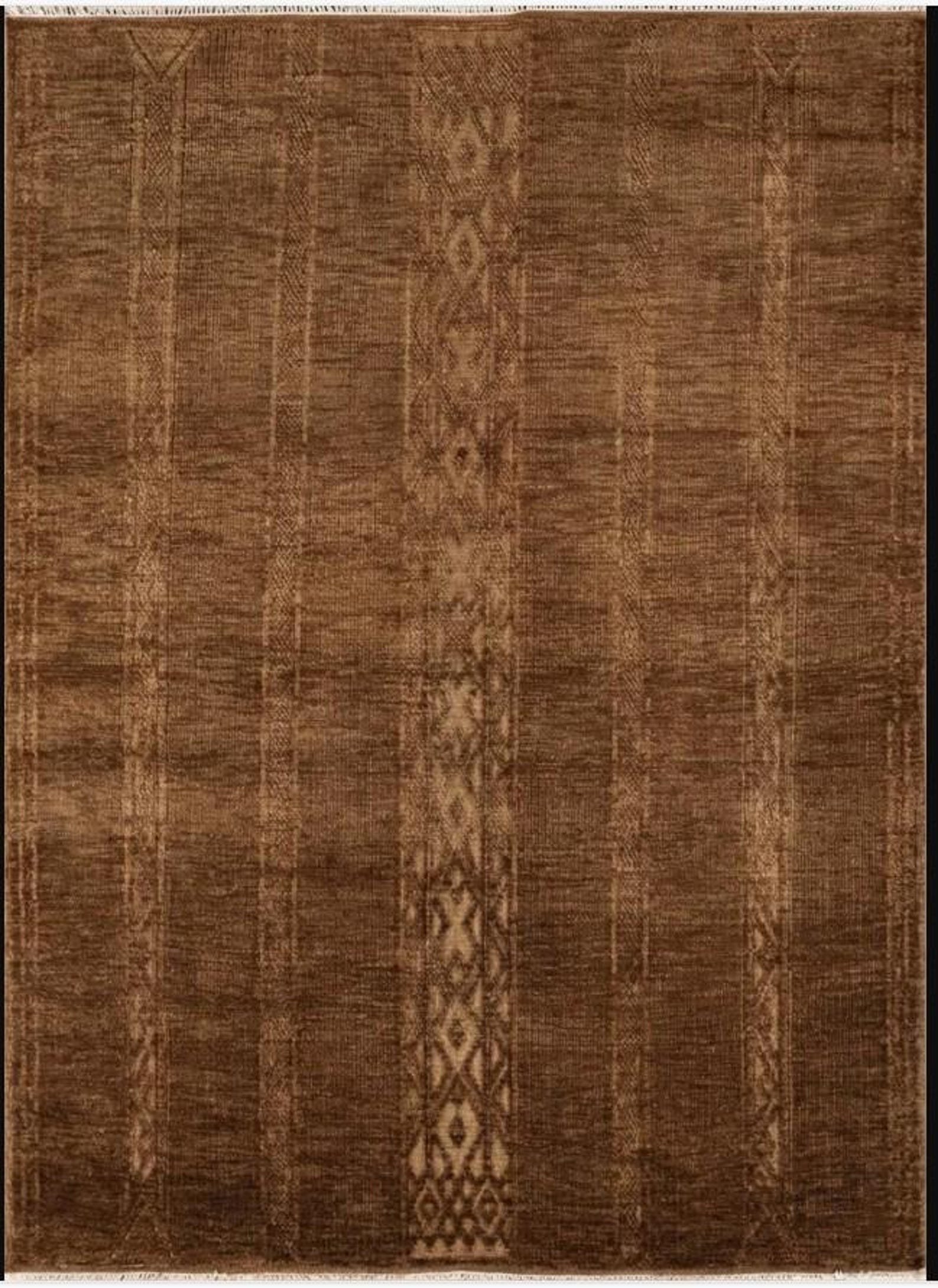 Brown Textured Rug Hand Knotted Dark Brown Textured Rug : Minimalist Home Decor - Etsy