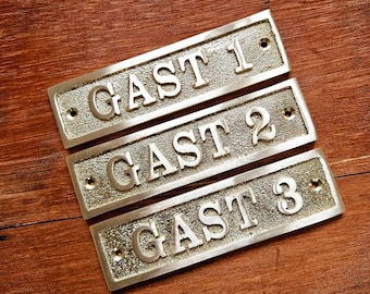 Personalized Brass Plate Custom Name Tag, Memory Brass Plate Engraved Brass Plate